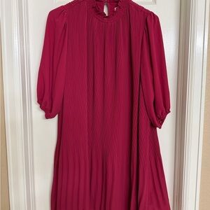 Nanette Lepore Pink Pleated Dress